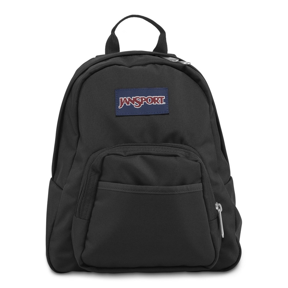 JanSport Black Backpack Mini Half Pint adjustable straps travel unisex